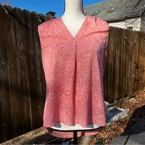 Vince Camuto Coral Patterned Blouse